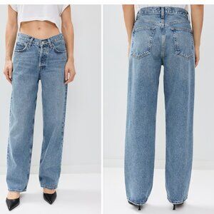 Agolde Light Blue Wide Leg Jeans